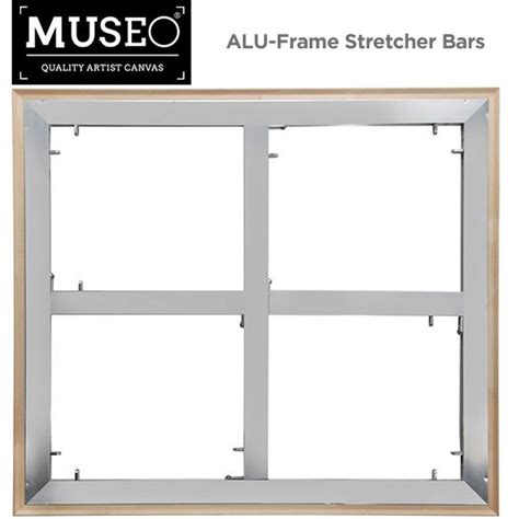 aluminum hollow frame for stretching the fabric|MUSEO ALU.